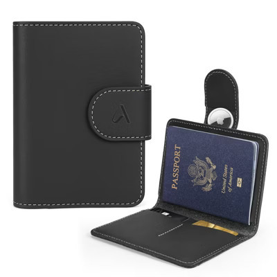 Generic Passport Holder for Travel, Genuine Leather Passport Holder with AirTag Hidden Pocket | Target