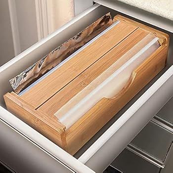 WRAPdock | 13.75" x 6" x 3.3" | Dual storage kitchen solution helping you use your aluminum foil, pl | Amazon (US)