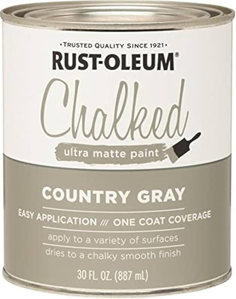 Rust-oleum 285141 Chalked Ultra Matte Paint, Country Gray, 30 Oz | Amazon (US)