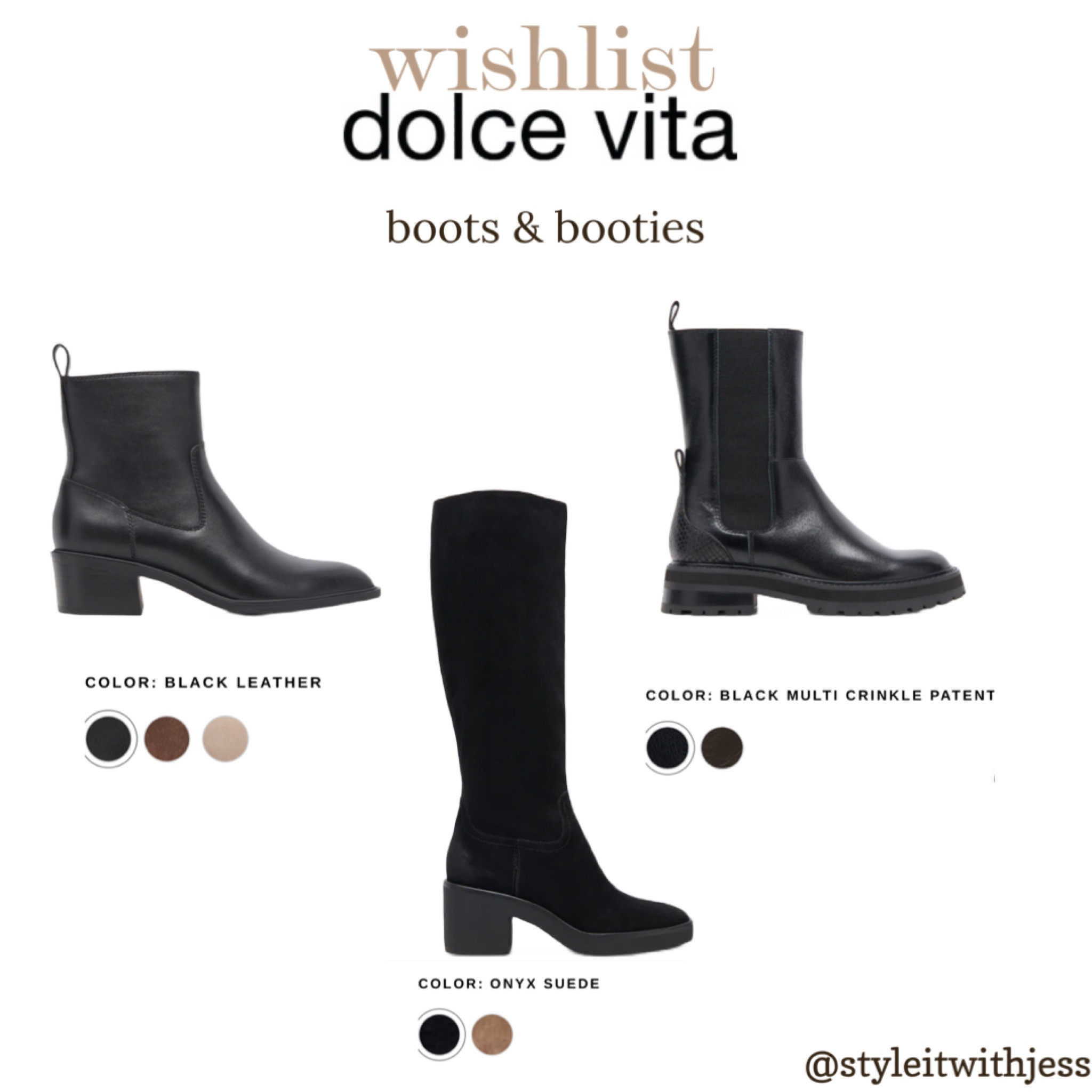 DOLCE VITA boots and booties 🖤✨

#LTKSeasonal #LTKstyletip #LTKover40