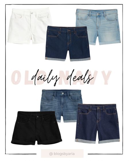 Old Navy daily deals get select shorts on sale for $10.50 for women and $9 for girls plus everything sitewide is 50% off for the memorial day weekend sale! 

denim shorts / jean shorts / active shorts / high waist shorts / mid waist shorts 

#LTKstyletip #LTKsalealert #LTKkids