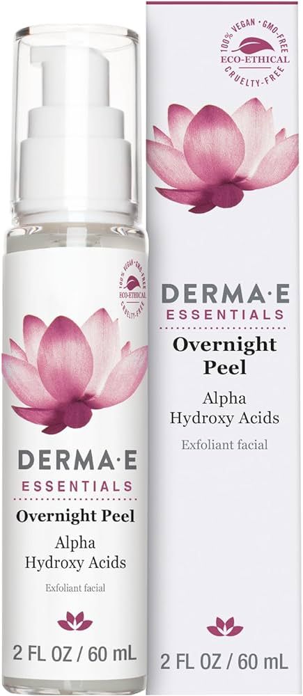 DERMA E Overnight Peel – Alpha Hydroxy Acid Face Mask for Acne Scars, Uneven Skin & Hyperpigmen... | Amazon (US)