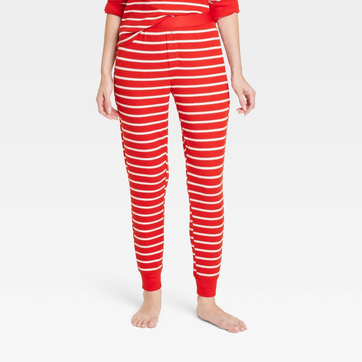 Women's Striped Matching Family Thermal Pajama Pants - Wondershop™ Red | Target