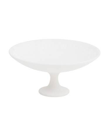 5X10 Hand Carved Greek Key Edged Alabaster Bowl | TJ Maxx