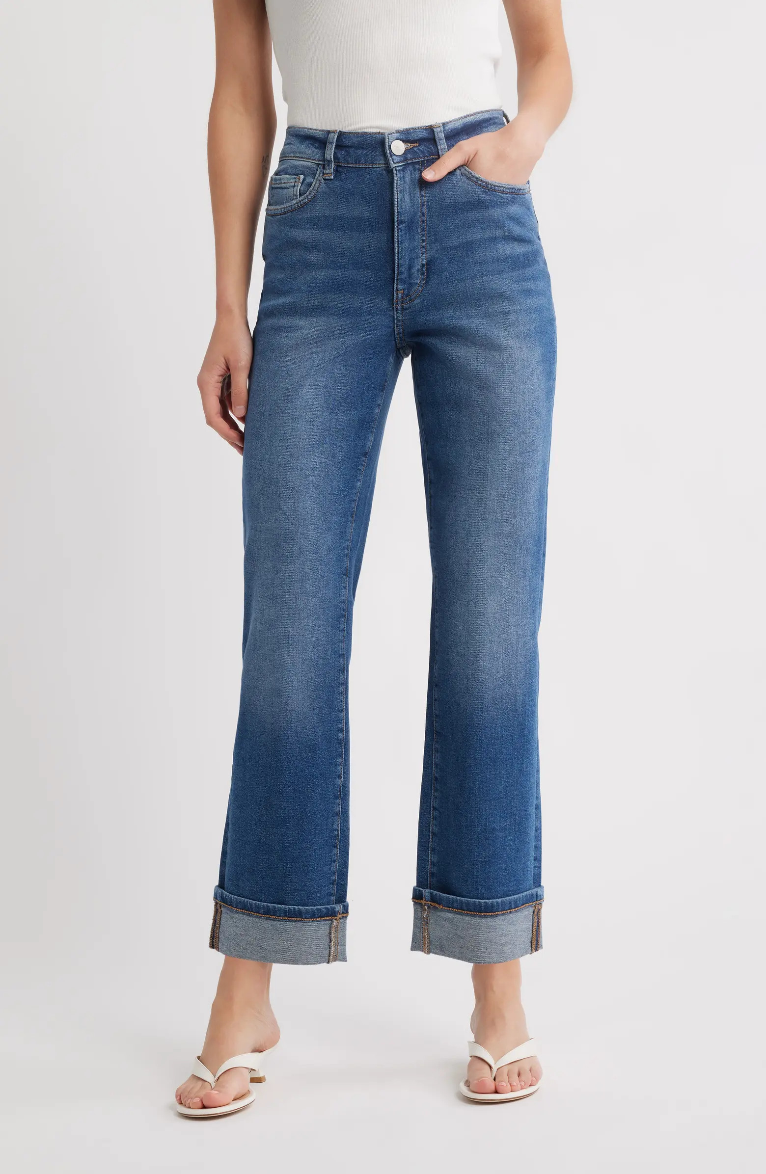 ASE High Waist Straight Leg Jeans | Nordstrom