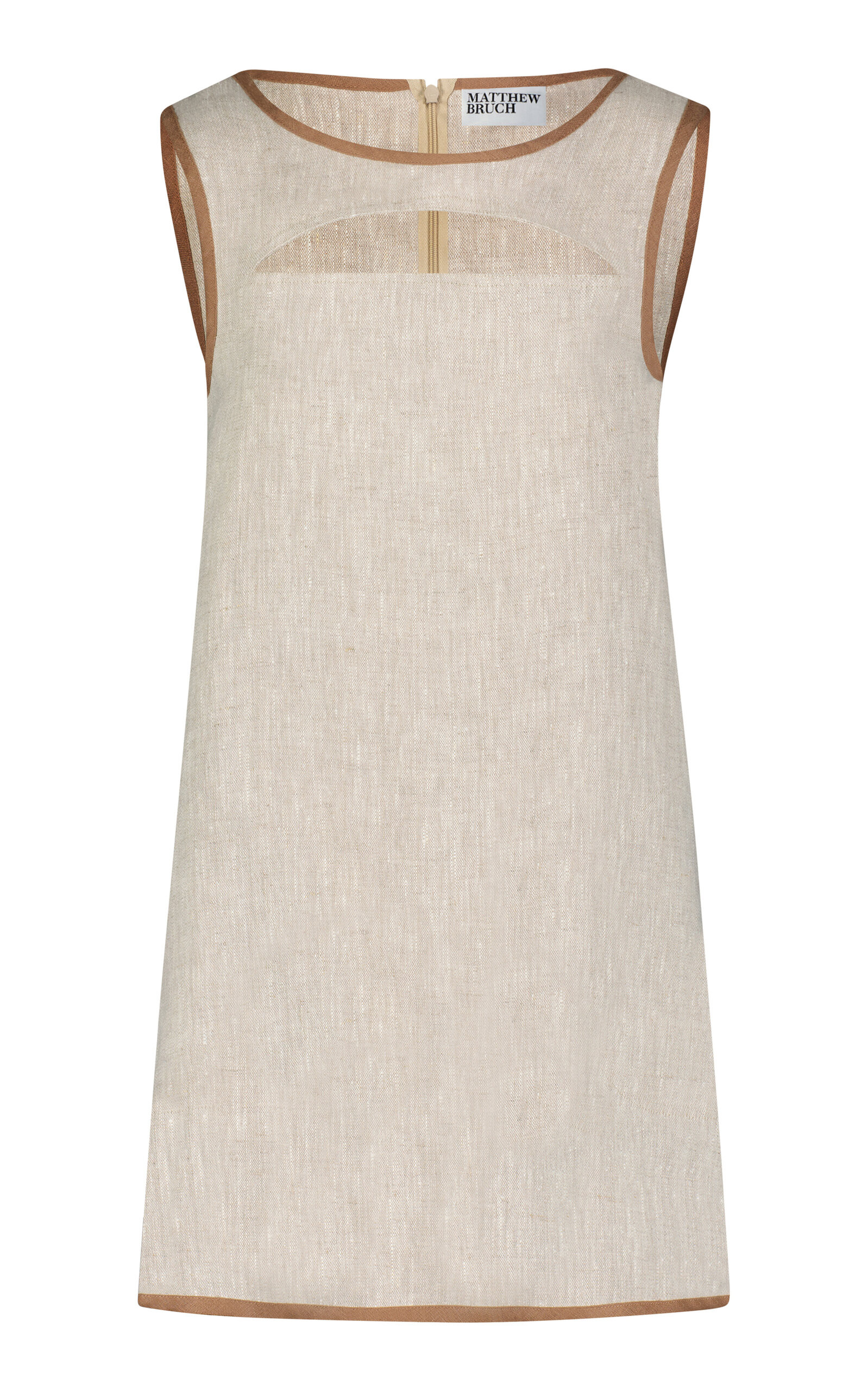 Cutout Linen Mini Dress | Moda Operandi (Global)