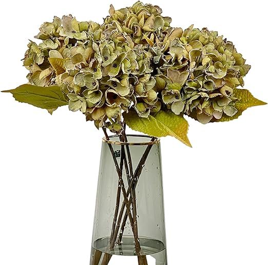 TOPIA Silk Fall Flowers Artificial Silk Dried Hydrangea Flowers Artificial Fall Flowers Bouquet D... | Amazon (US)