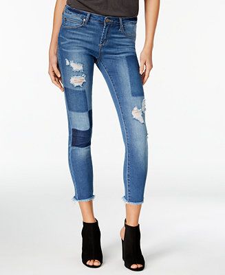 Articles of Society Carly Ripped Patched Skinny Jeans | Macys (US)