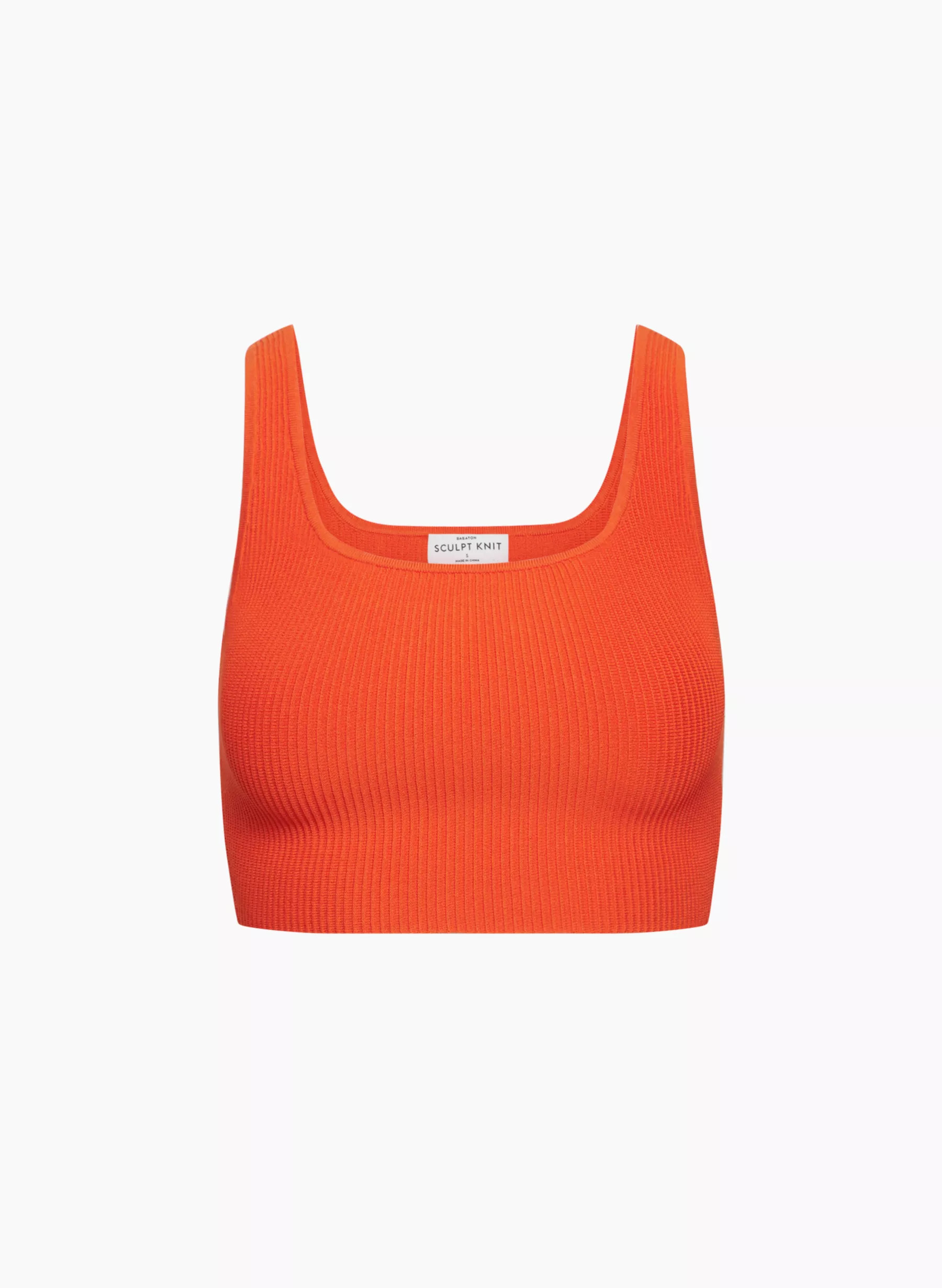 SCULPT KNIT SQUARENECK CROPPED TANK | Aritzia