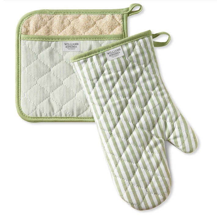 Williams Sonoma Bay Stripe Oven Mitt & Potholder Set | Williams-Sonoma