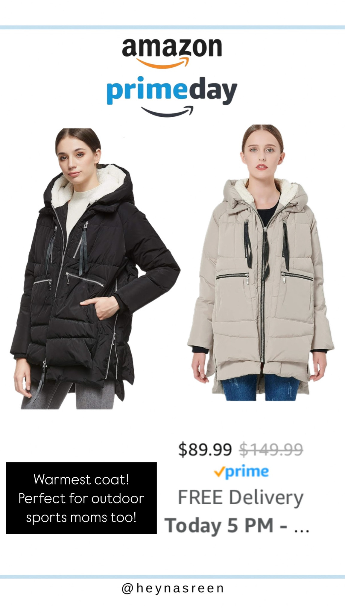 The warmest puffer coat on major sale today! I have this in beige XXS (should've done my true size XS) and the girls have the kids version in black!

#LTKxPrimeDay #LTKSaleAlert