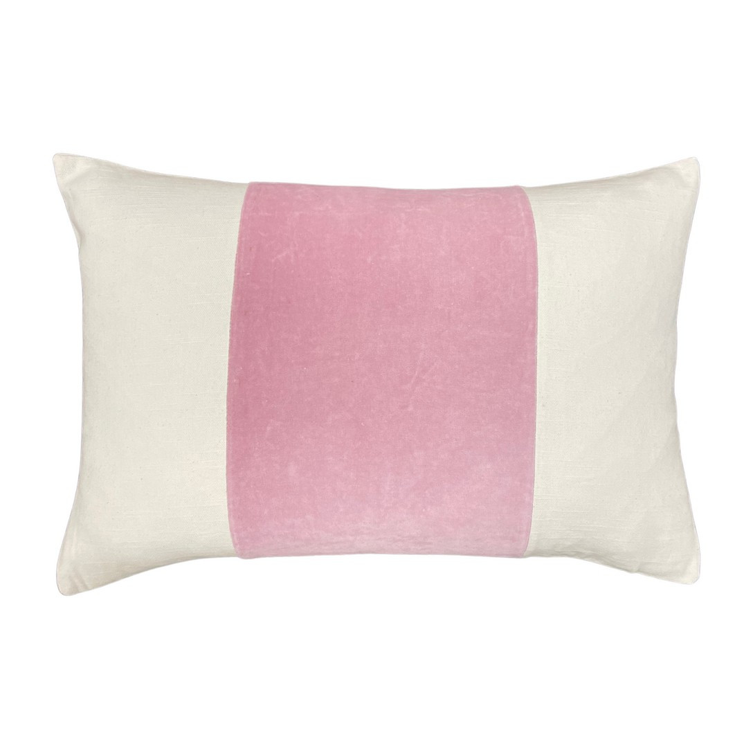 14x20 Velvet Panel Pillow - Pink | Laura Park Designs