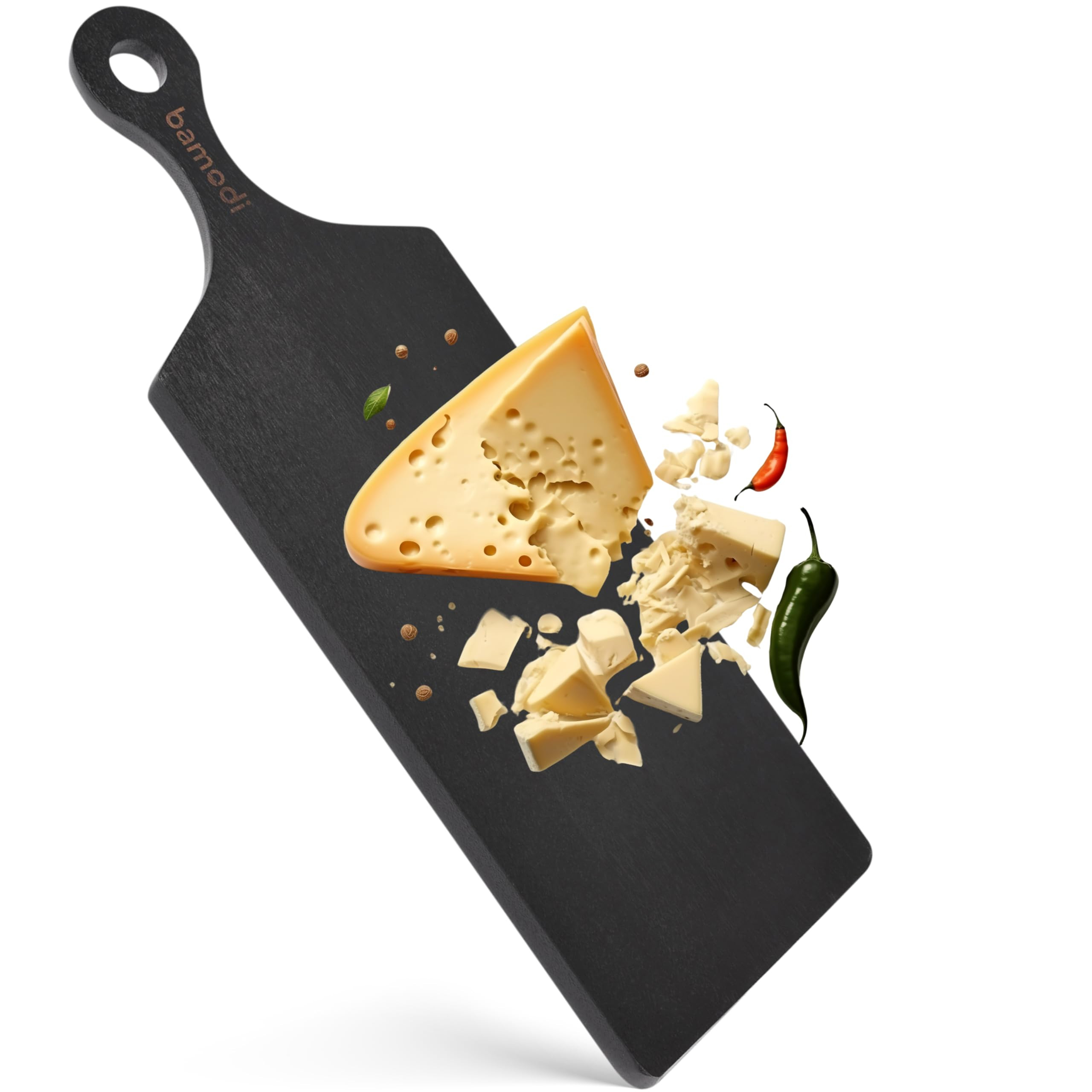 Bamodi | Extra Long Acacia Wood Cutting Board with Round Handle - Versatile Charcuterie and Chees... | Amazon (US)