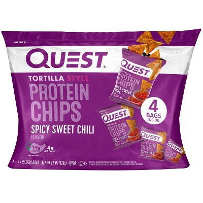 Quest Nutrition Tortilla Style Protein Chips - Spicy Sweet Chili - 4pk/1.1oz | Target