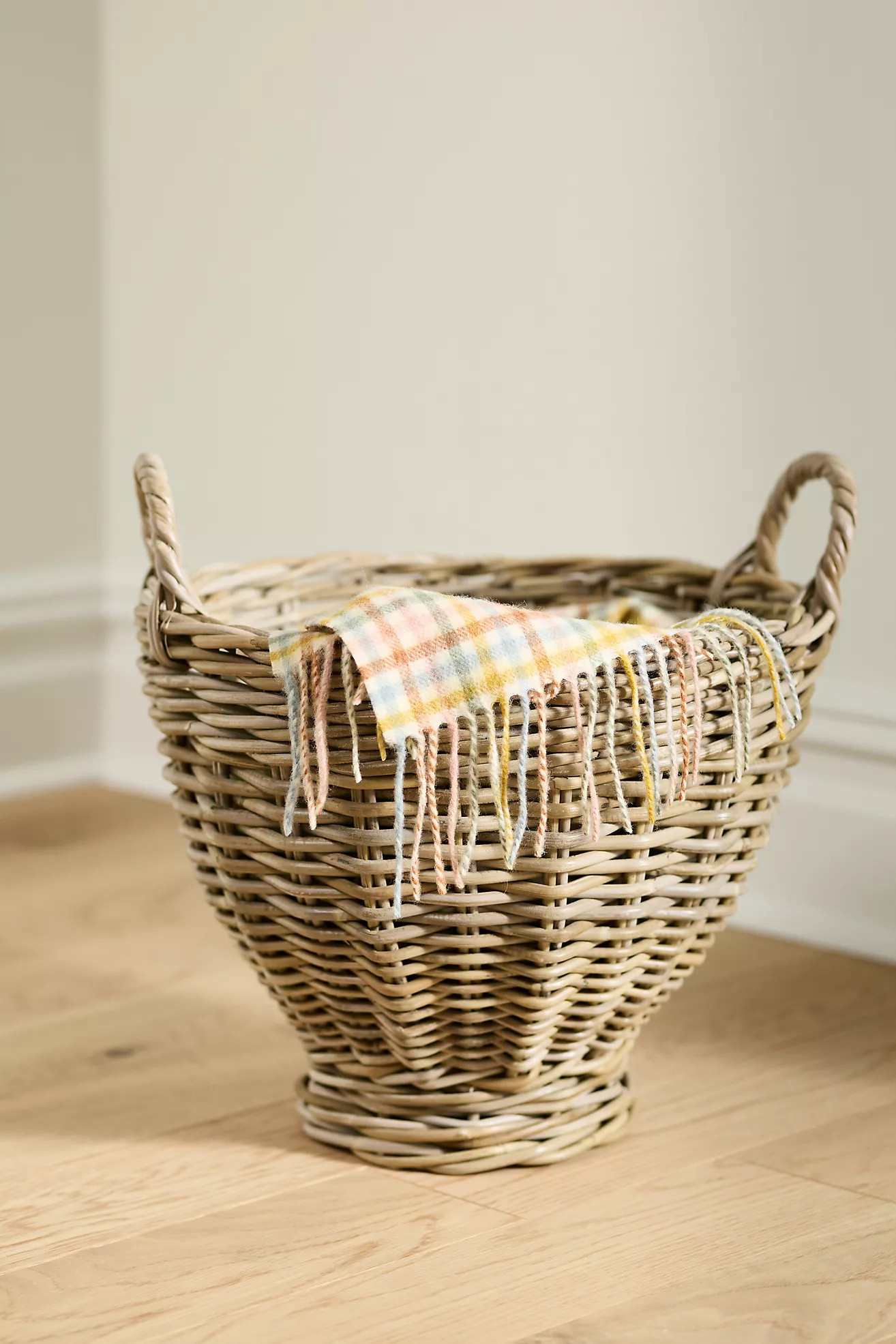 Woven Rattan Footed Storage Basket | Anthropologie (US)