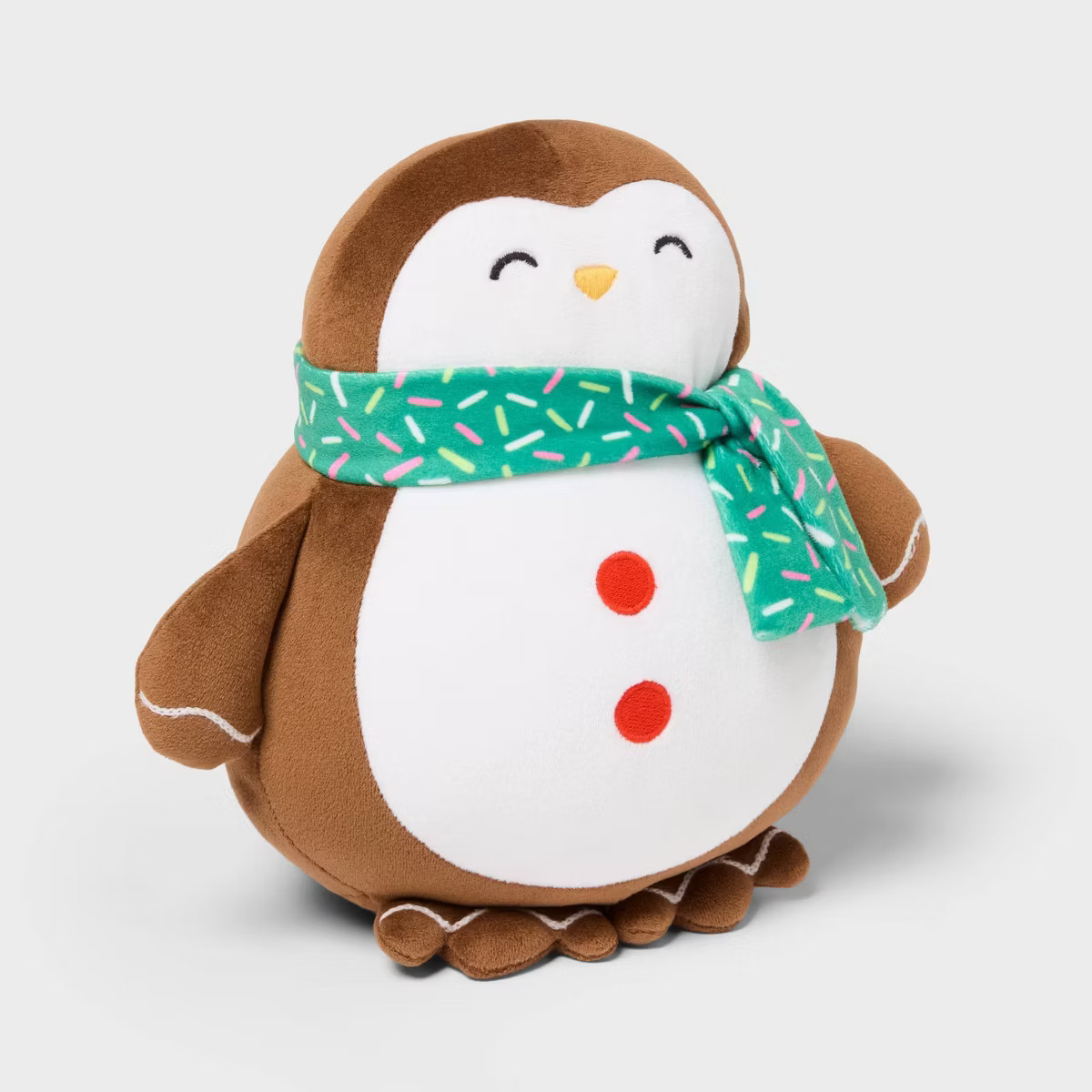Penguin Kids' Holiday Mini Weighted Plush Throw Pillow Brown - Pillowfort™ | Target
