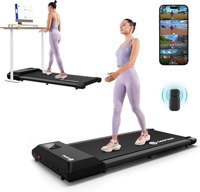 DeerRun Walking Pad 2 in 1 Under Desk Treadmill, 2.5HP Low Noise Walking Pad Running Jogging Mach... | Amazon (US)