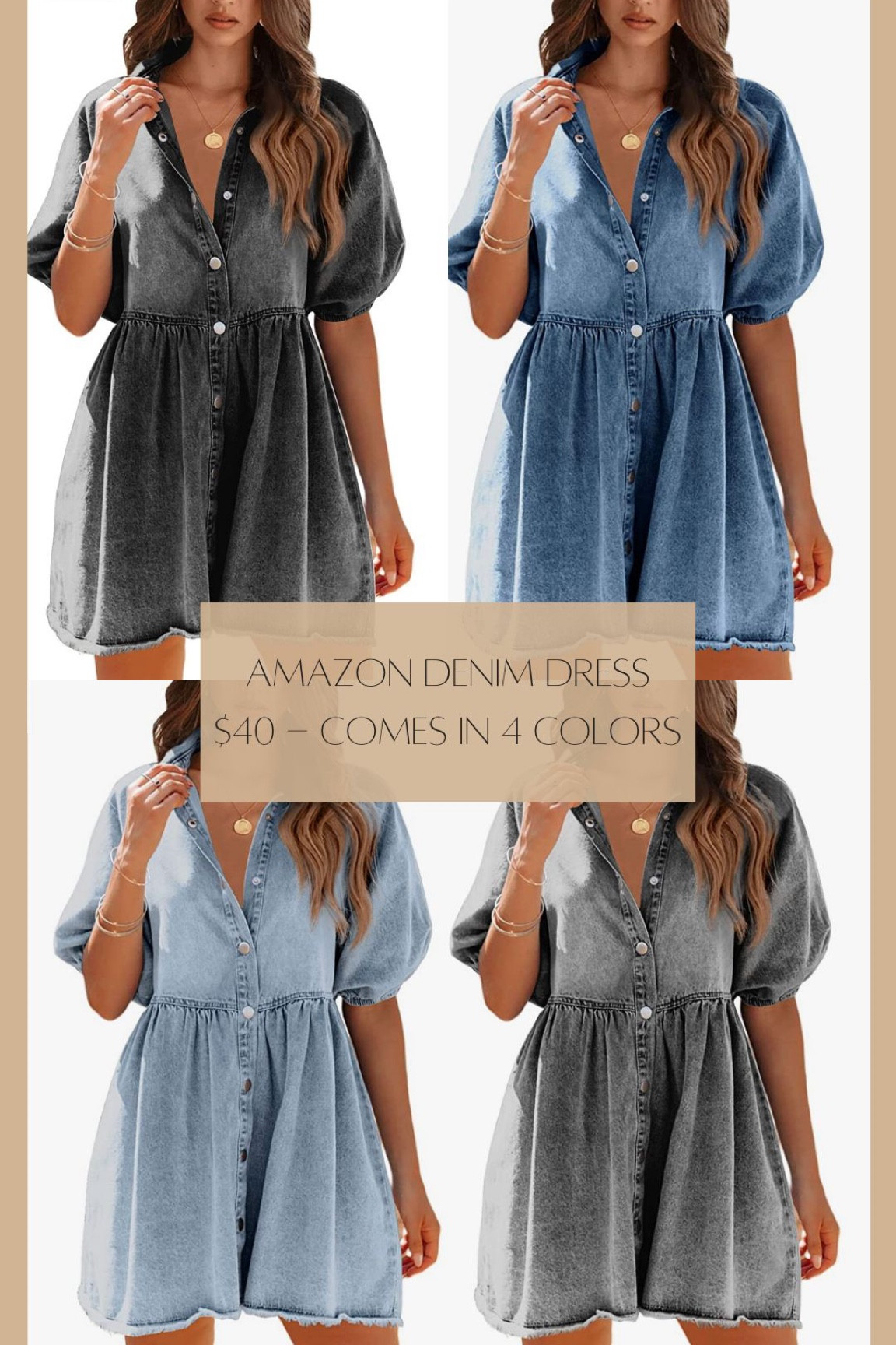 Amazon Denim Dress $40 - Comes in 4 colors 

Amazon fashion. Amazon Finds. Jean dress. Denim dress. Fall dress

#LTKunder50 #LTKSeasonal #LTKfamily