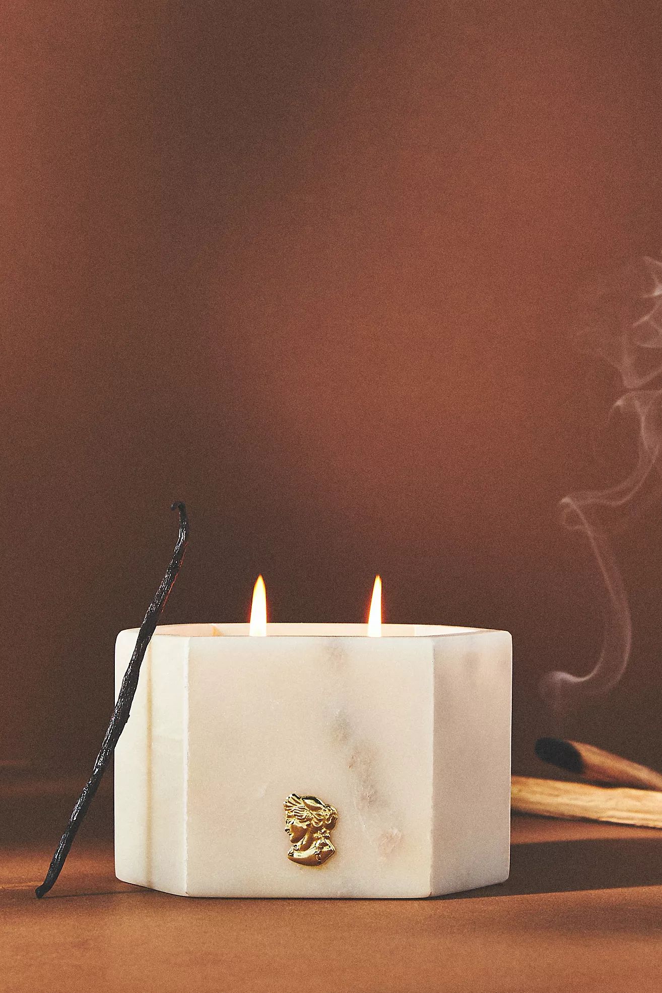 Apothecary 18 Sandalwood Vanilla Marble Candle | Anthropologie (US)