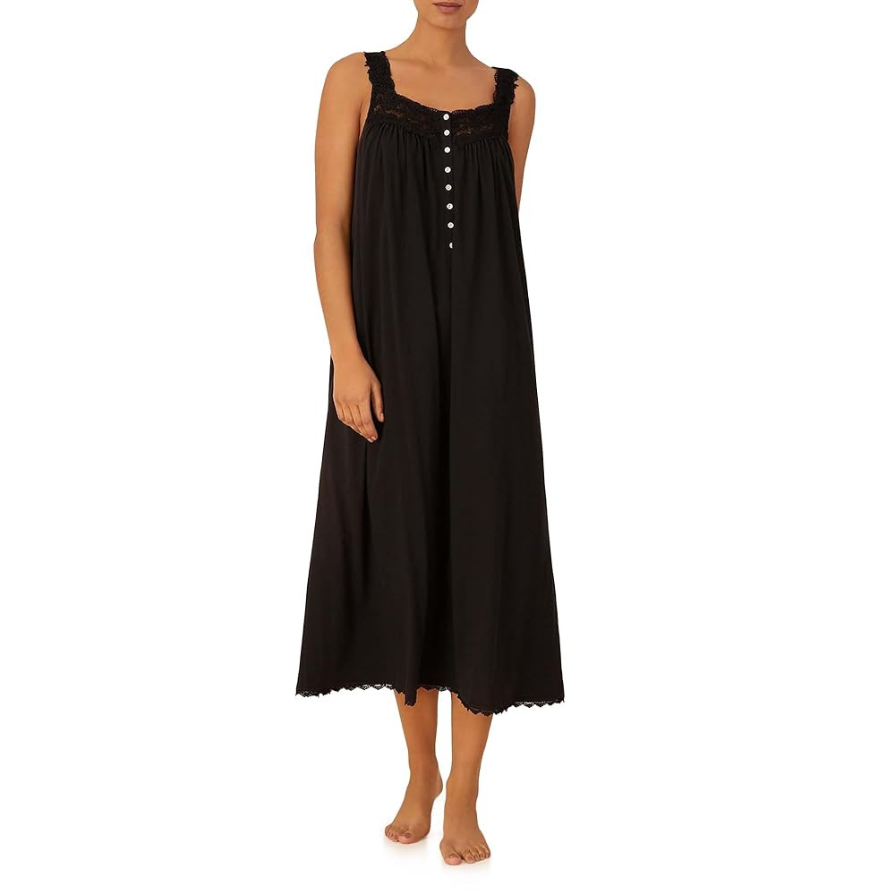 Eileen West Queen Anne's Lace Villa Blanca Knit Tank Ballet Nightgown for Women, 100% Cotton Shee... | Amazon (US)