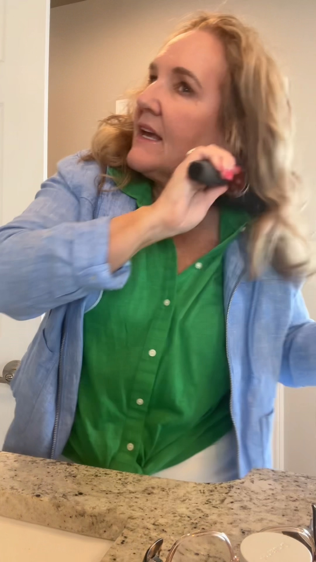 How I curl my dirty hair. It’s not perfect. But people ask. A use a variety of product depending on the day. Purple shampoo 1x per week. The clarifying shampoo the other. Hair oil at night on the dry pieces  

#LTKOver40 #LTKFindsUnder100 #LTKBeauty