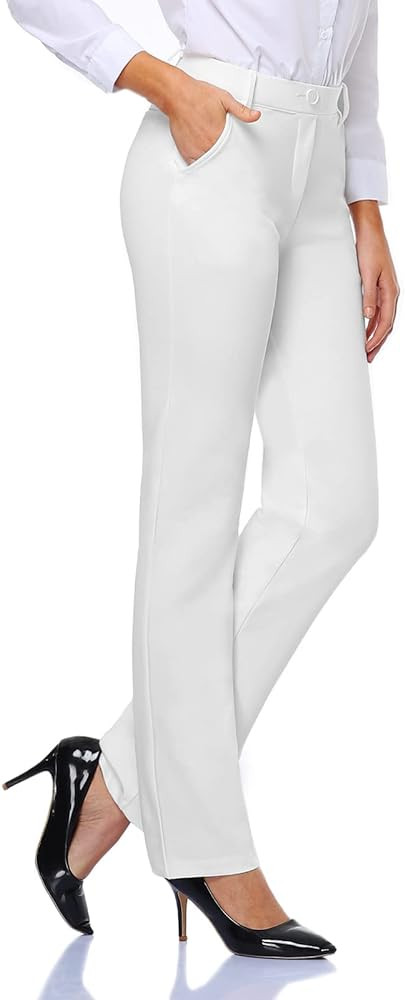 Tapata Women's 28''/30''/32''/34'' Stretchy Straight Dress Pants with Pockets Tall, Petite, Regul... | Amazon (US)