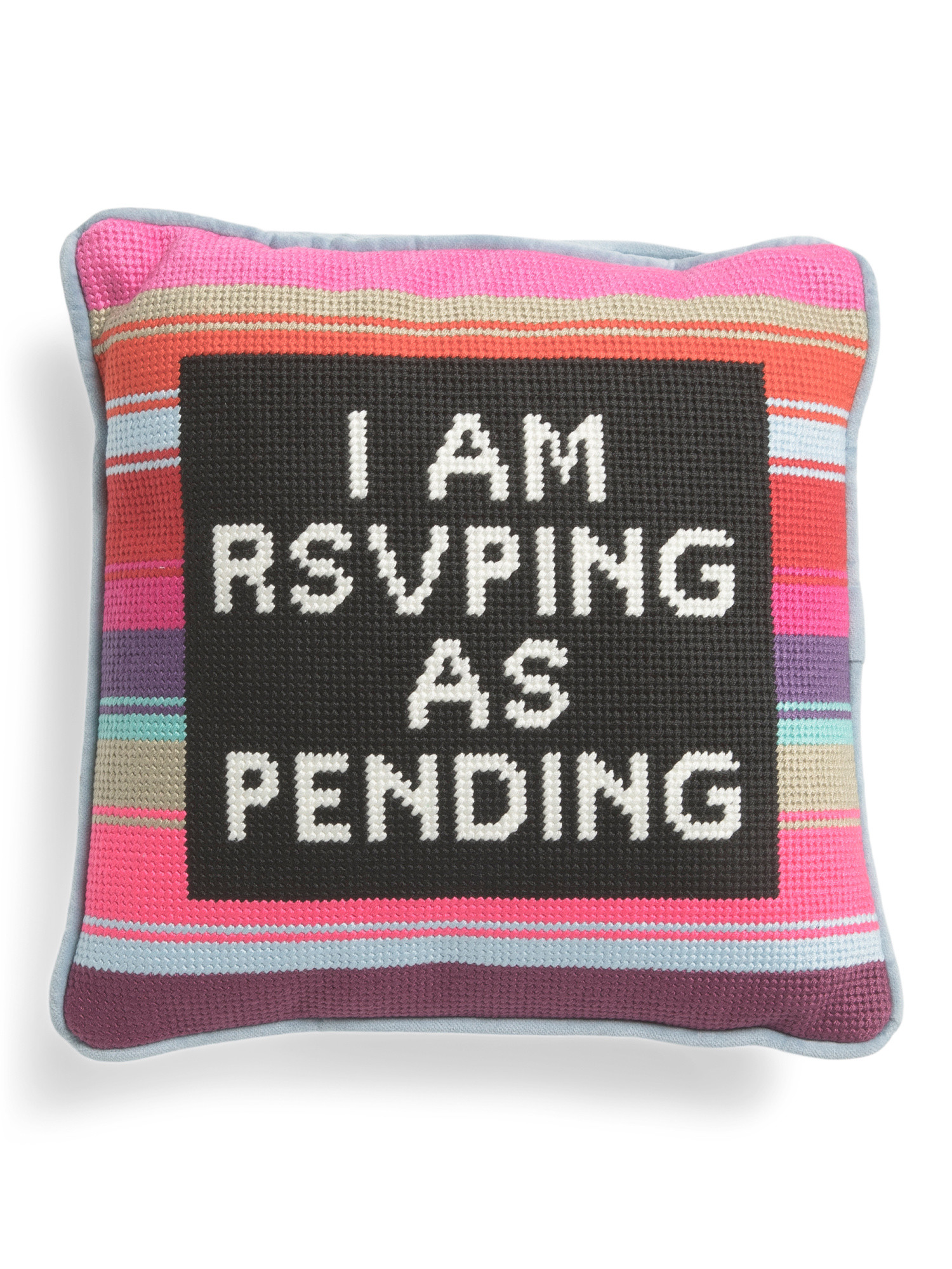 11x11 Rsvp Needlepoint Pillow | TJ Maxx