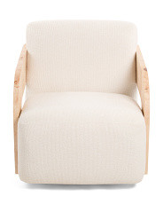 32in Burl Wood Arms Swivel Accent Chair | Chairs & Seating | Marshalls | Marshalls