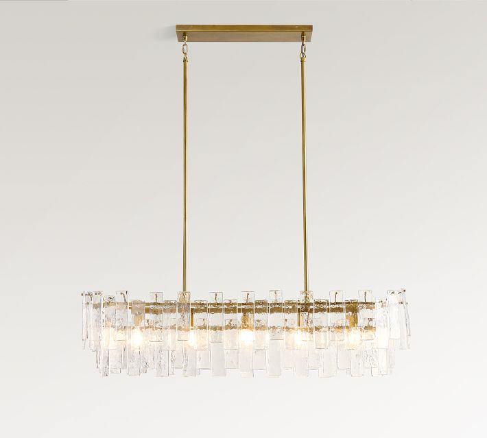 Avalon Cast Glass Linear Chandelier (48") | Pottery Barn (US)