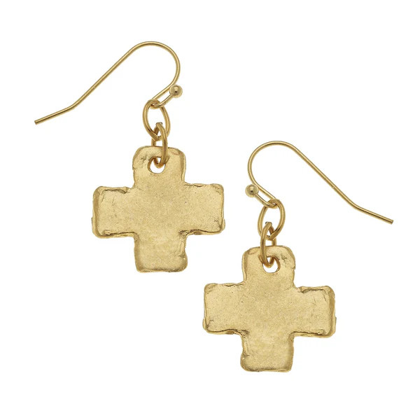 Mini Square Cross Earrings | Susan Shaw