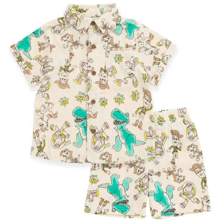 Disney Toy Story Woody Buzz Lightyear Slinky Dog Cotton Gauze Matching Family Button Down Shirt S... | Walmart (US)