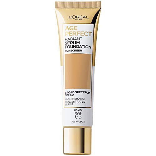 L'Oreal Paris Age Perfect Radiant Serum Foundation with SPF 50, Honey Rose, 1 fl. oz. | Amazon (US)