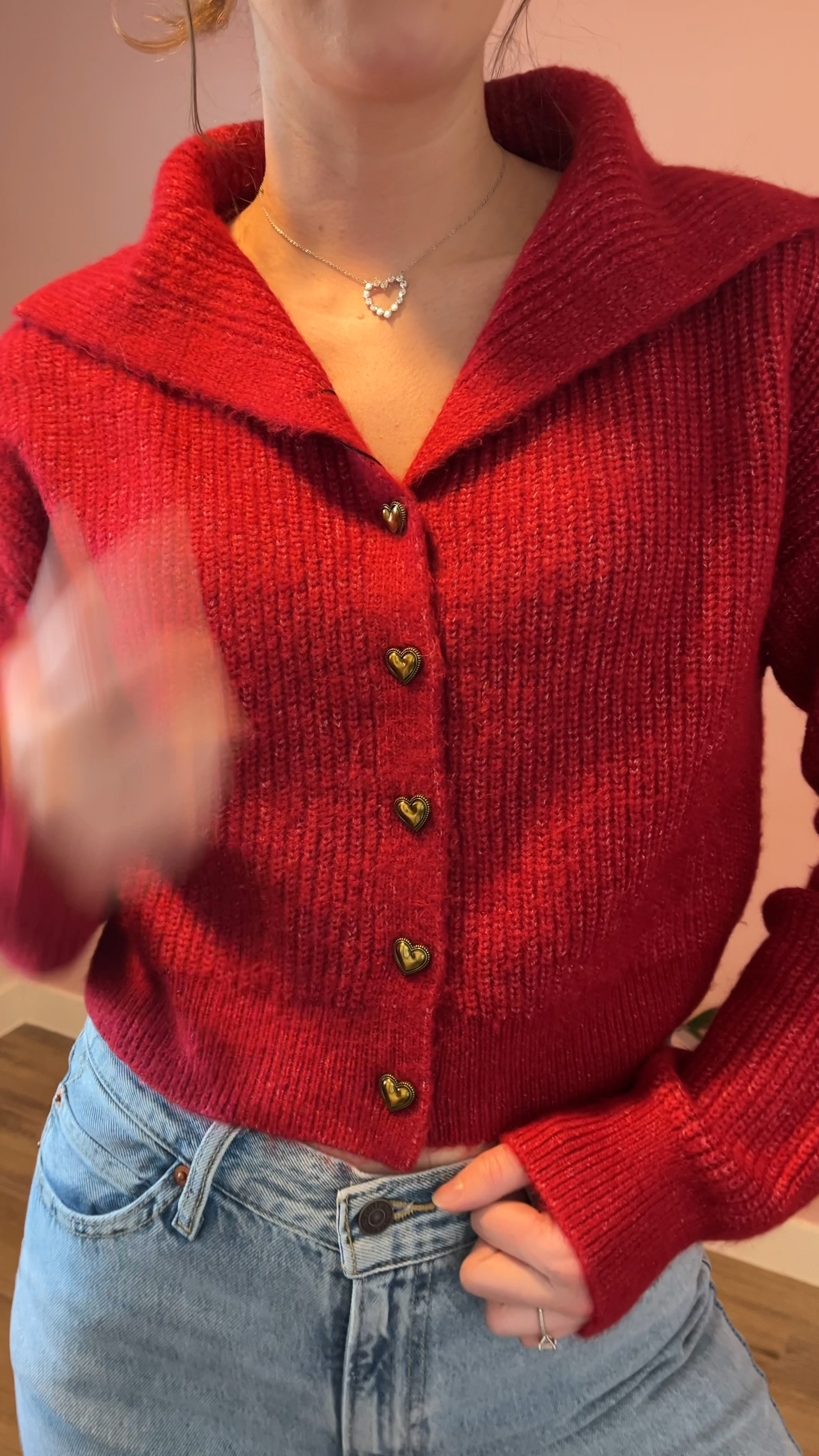 Valentines Day outfit idea with this beautiful red sweater from revolve under $100! 

#LTKSeasonal #LTKWatchNow #LTKFindsUnder100