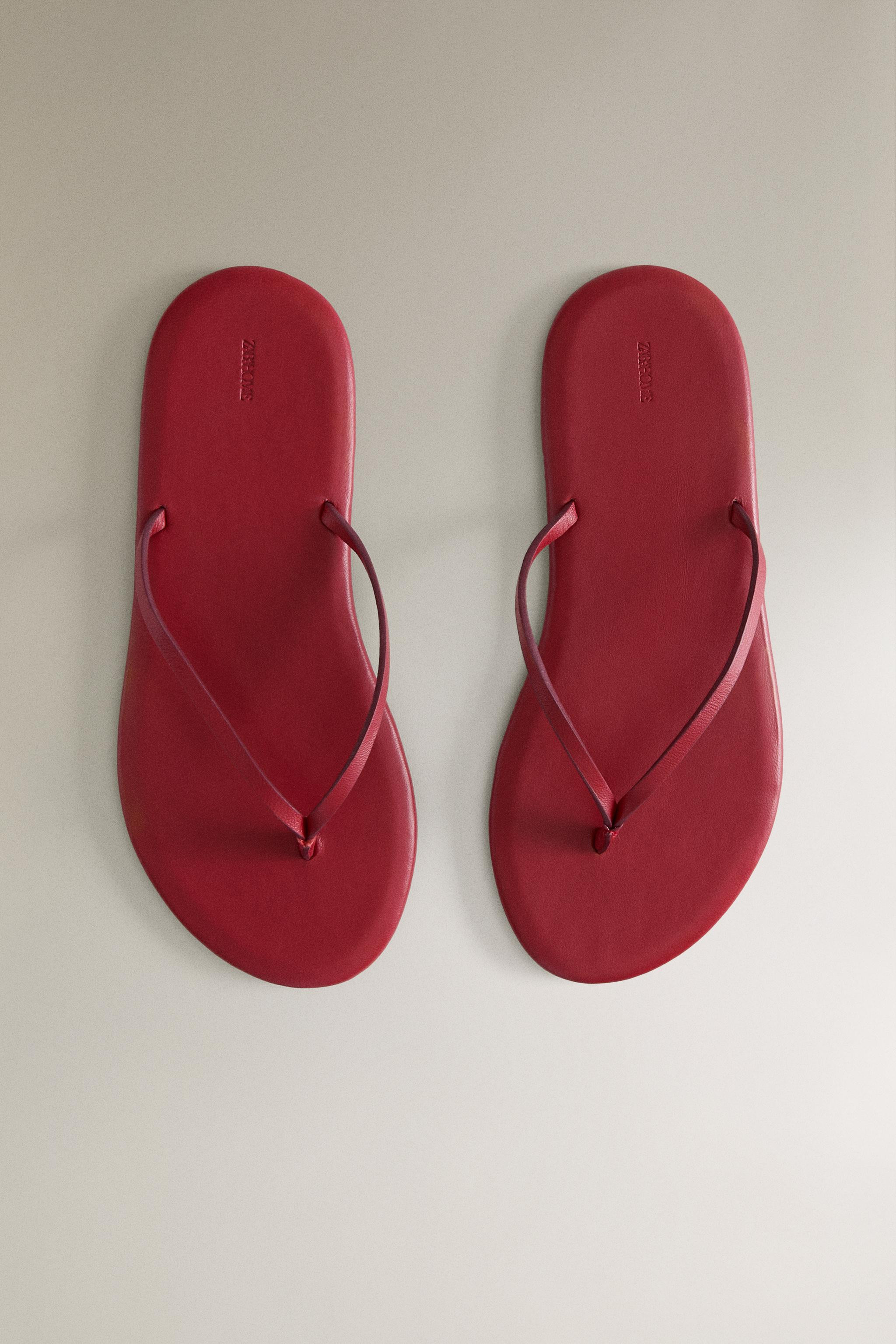 MINIMALIST LEATHER SANDALS | Zara US