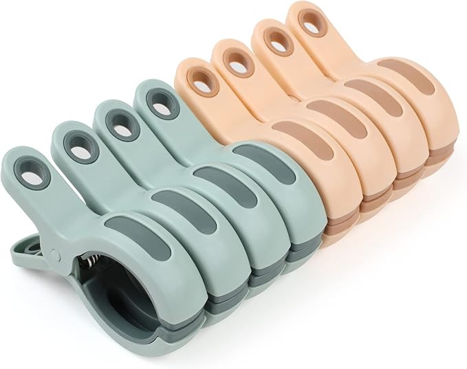 Beach Towel Clips for Beach Chairs, 8 Pcs Towel Clips for Beach Chairs Cruise, Plastic Large Clot... | Amazon (US)