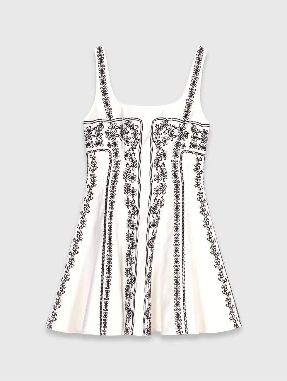Mini embroidered strap dress Bicolor for Women | Maje | Maje US