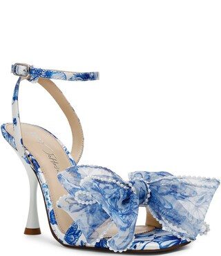 Blue by Betsey Johnson Fawn Floral Pearl Bow Dress Sandals | Dillard's