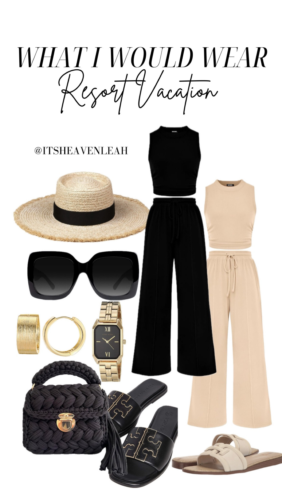 Resort Style Vacation Outfit Idea from Amazon. 🏖️ Beach Hat, Tory Burch Sandals, oversized sunglasses 

#LTKstyletip #LTKtravel #LTKU