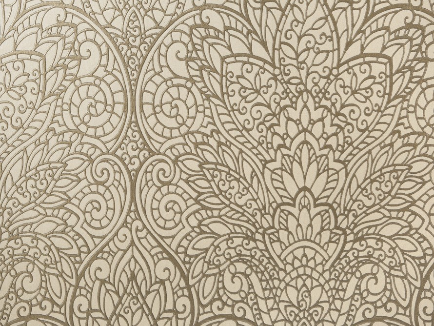 Victorian Romance Wallpaper in Champagne | Arhaus