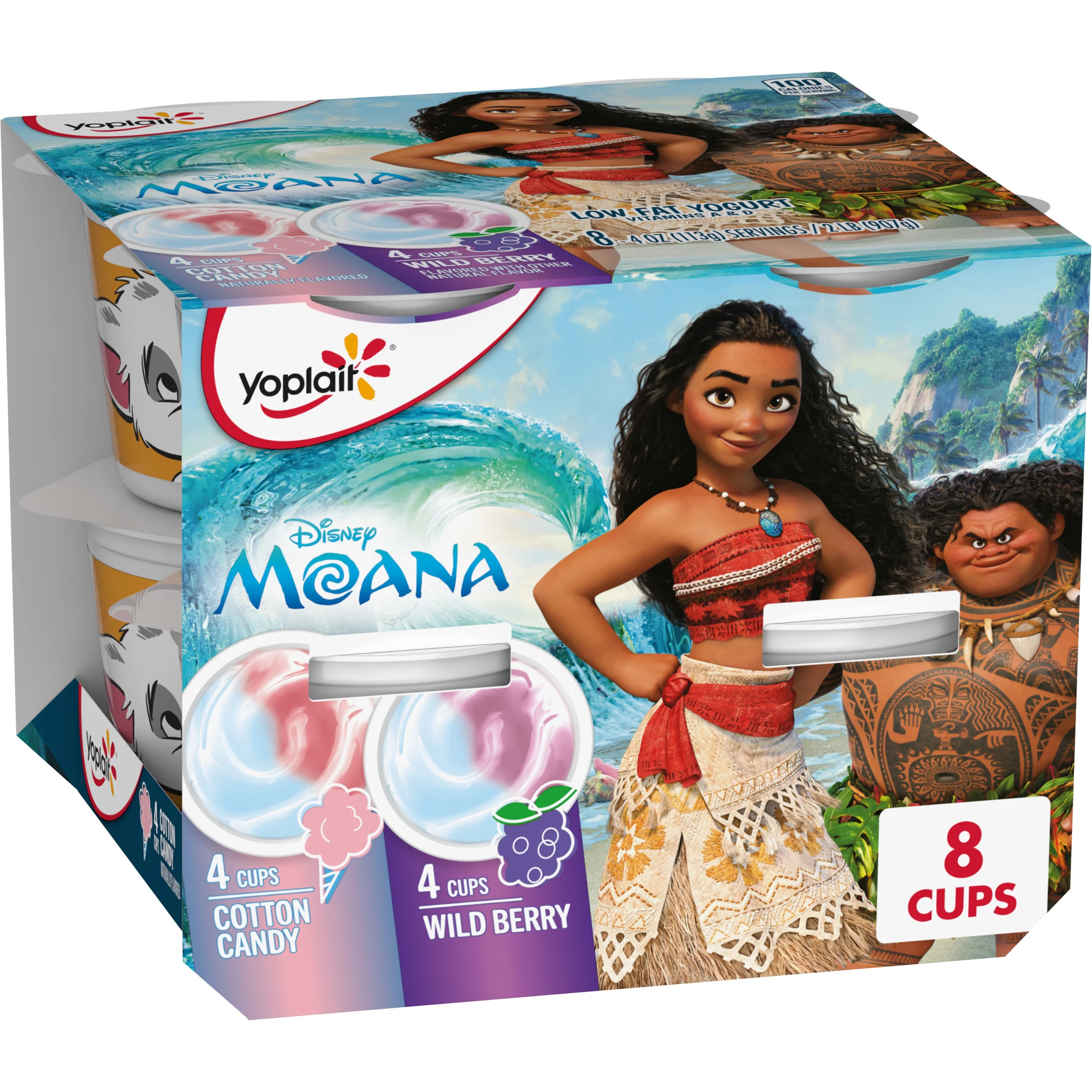 Yoplait Low Fat Kids Yogurt, Disney Moana Variety Pack, Gluten Free Snacks, 8 Yogurt Cups | Walmart (US)