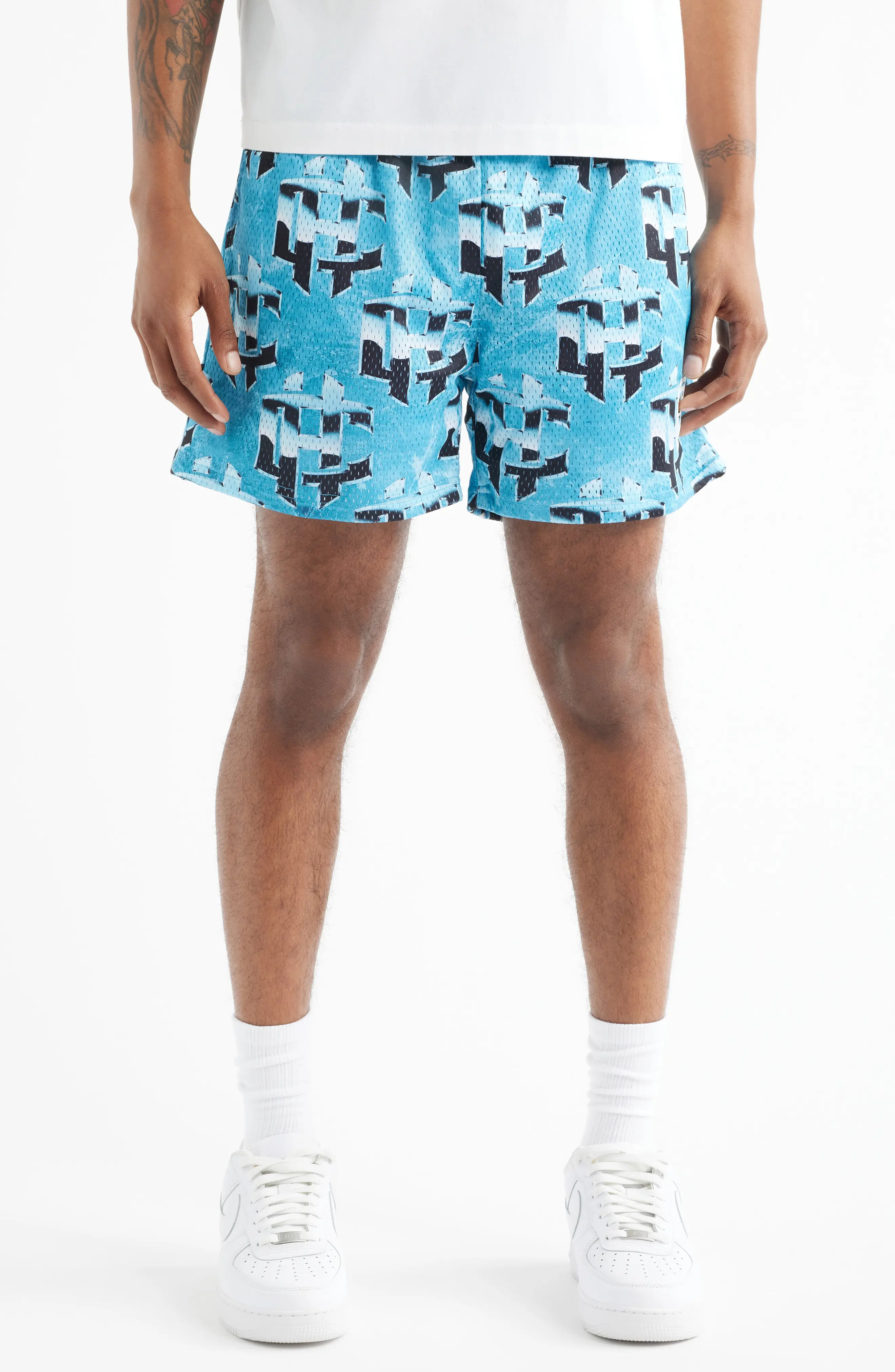 OVERTIME Cold Hearts Badge Mesh Shorts (Men) | Nordstrom | Nordstrom