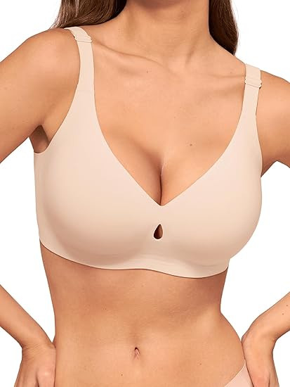 LUCKMEEY Bras for Women No Underwire Wireless Bras - Seamless Push Up Full Coverage Bralettes Com... | Amazon (US)