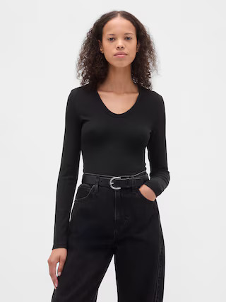 Sheer Modern Rib T-Shirt | Gap (US)