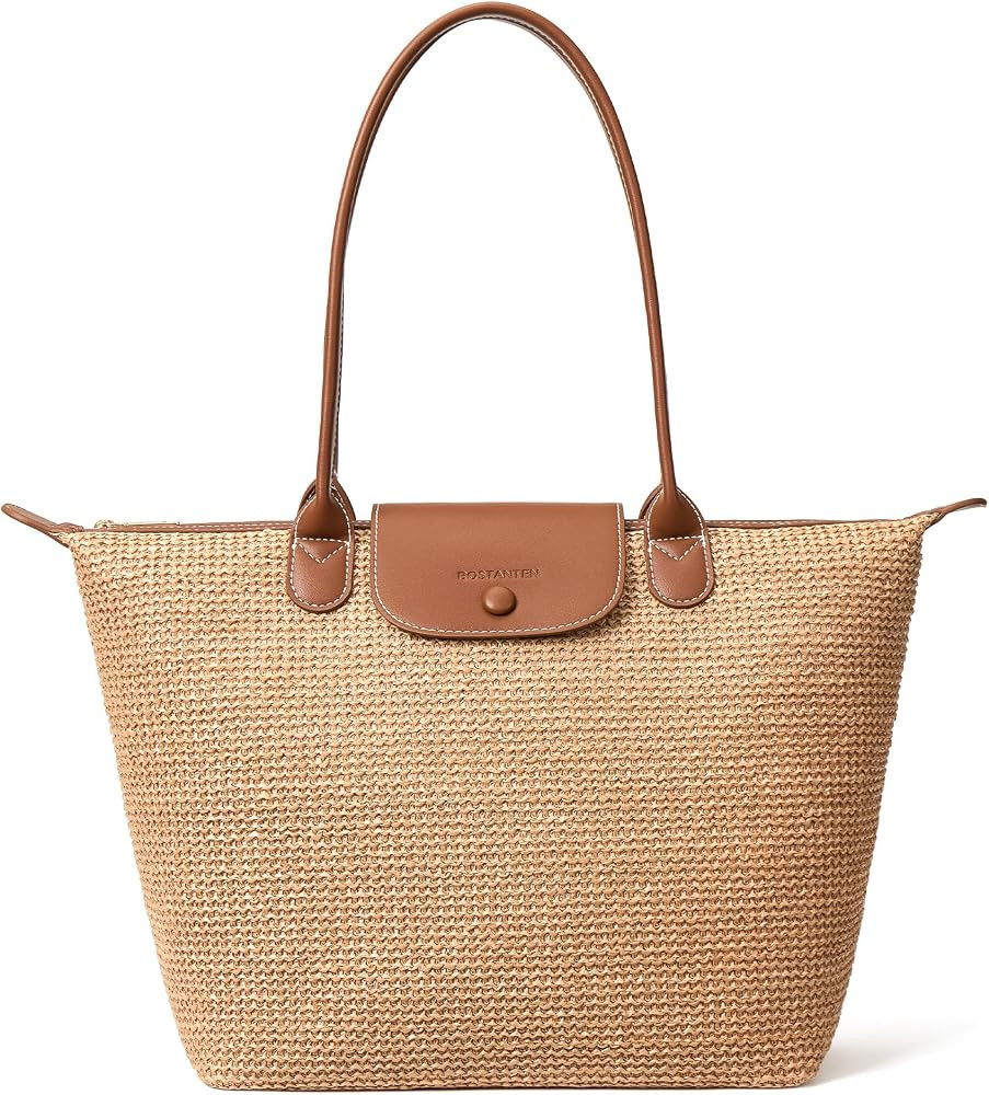 BOSTANTEN Large Tote Bags for Women Summer Beach Bag Travel Shoulder Handbag Lightweight Purses f... | Amazon (US)