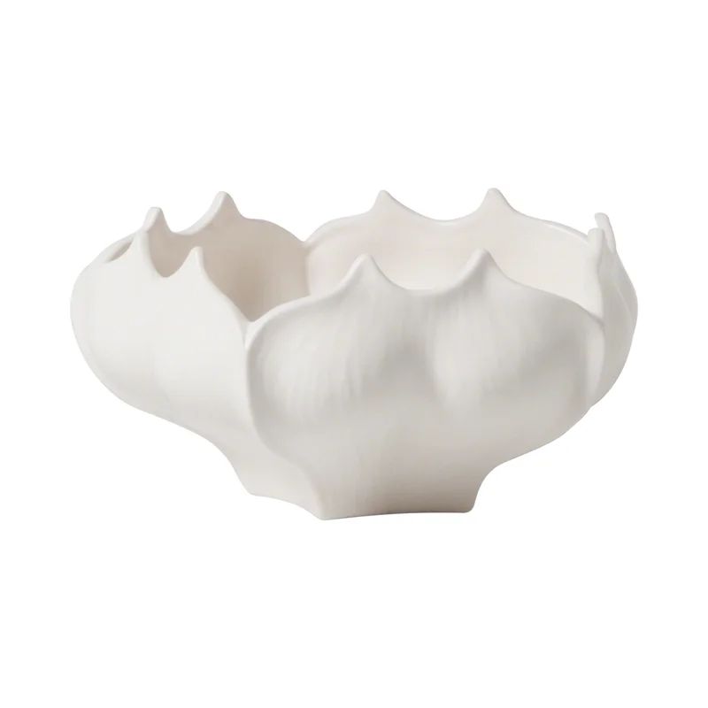 Star Fruit Ceramic Abstract Contemporary Decorative Bowl in White | Wayfair North America