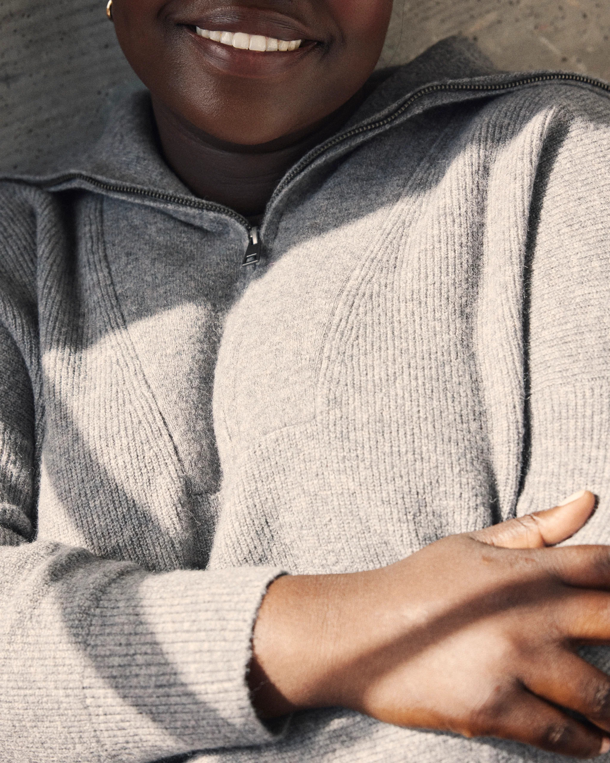Half Zip Eco Blanket SweaterPerfect Grey$2284 interest-free payments or as low as $21/mo with Aff... | Universal Standard
