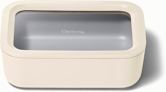 Caraway Glass Food Storage - 6.6 Cup Glass Container - Ceramic Coated Food Container - Non Stick ... | Amazon (US)