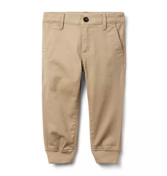 The Button Twill Jogger | Janie and Jack