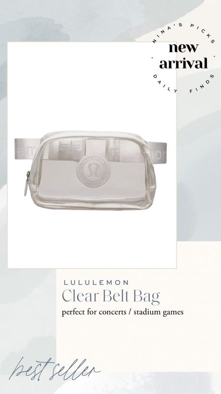 Lululemon belt bag - clear belt bag perfect for concerts, stadium games, college games - gift idea - game day bag 

#LTKitbag #LTKGiftGuide #LTKfindsunder50
