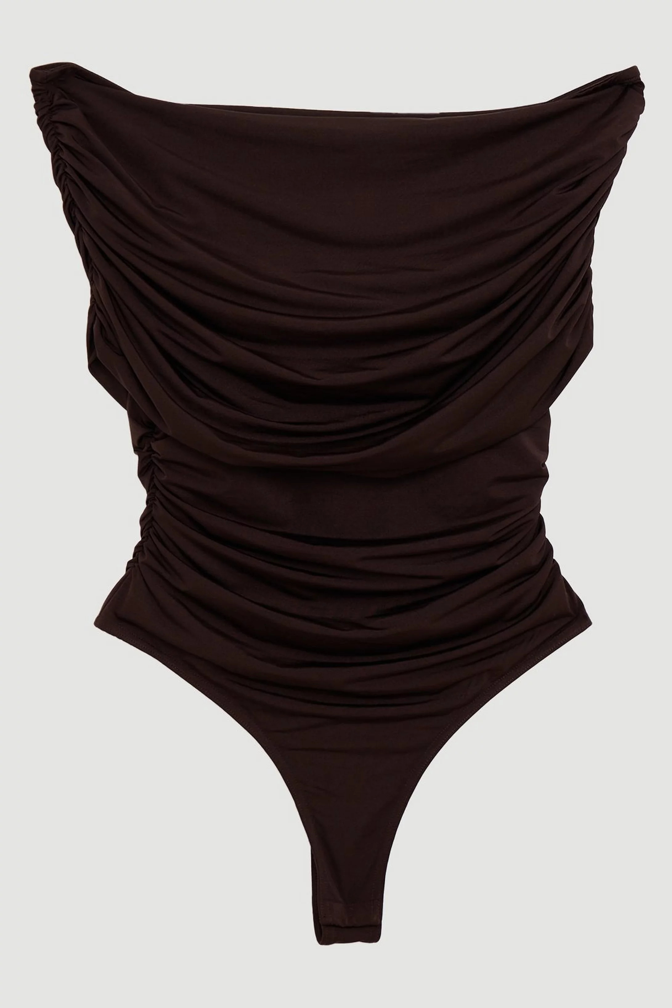 Drapey Slinky Jersey Bardot Bodysuit | Karen Millen UK + IE + DE + NL